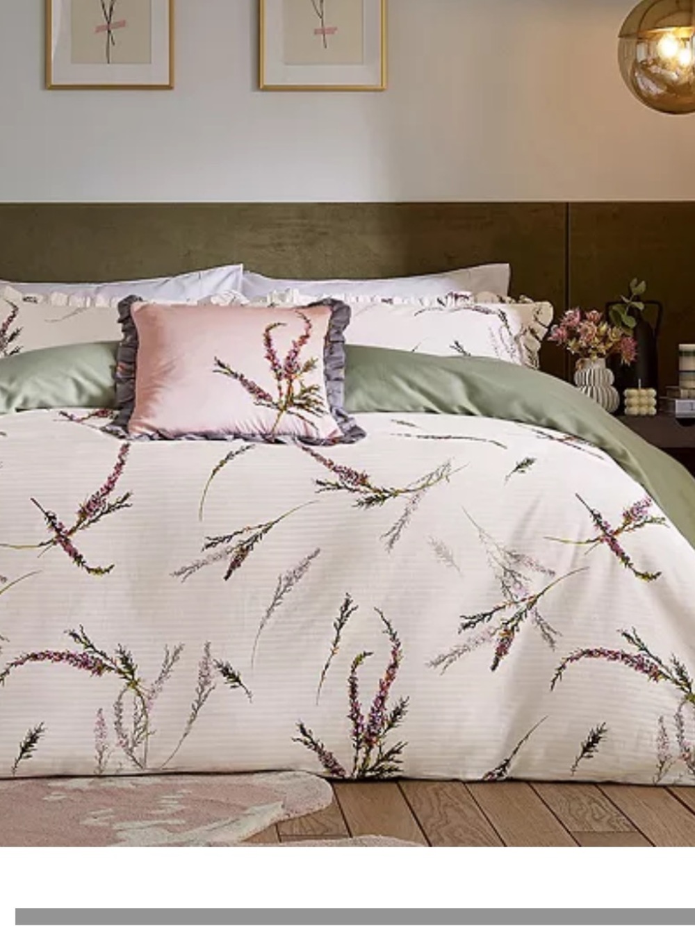 Ted Baker king tan and Sage Botanical Comforter with two pillow cases